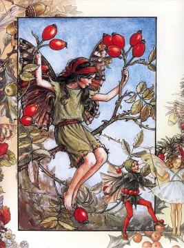  Fairy Painting - the rose hip fairy Fantasy